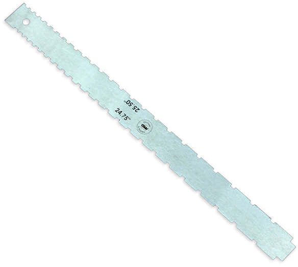 GEKERBTES ABRICHTLINEAL FÜR GITARRE MENSUR 24.75"/25.50"