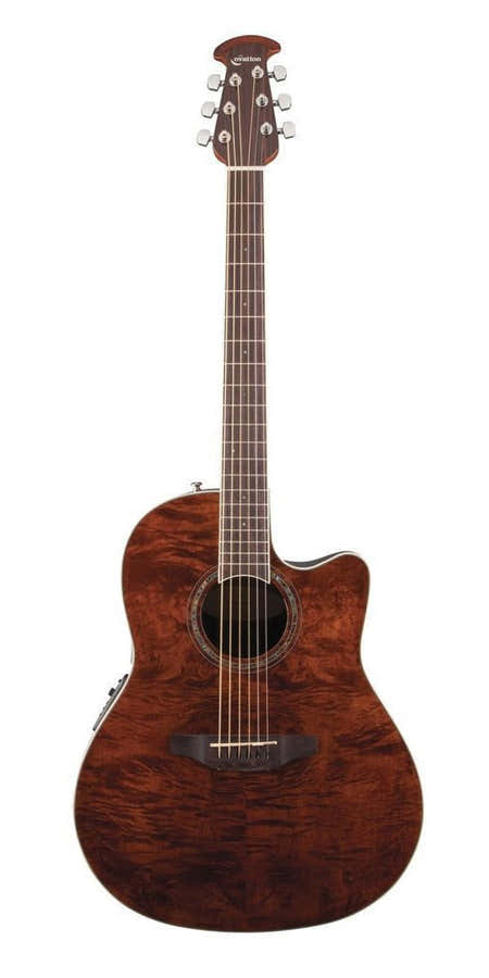 E-Akustikgitarre Celebrity Traditional Plus Mid Cutaway Nutmeg Burled Maple