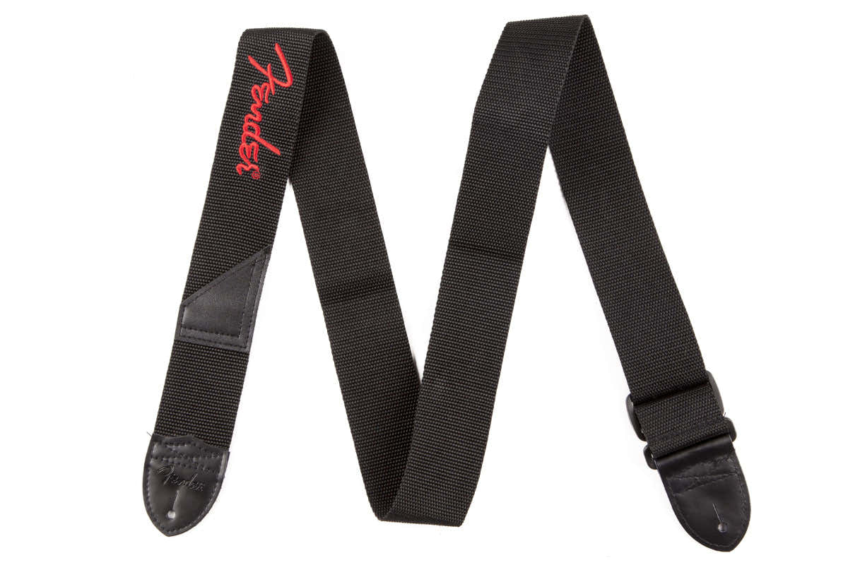 2" Schwarzer Poly-Gurt mit rotem Logo