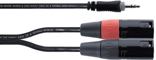 Y-Kabel Stereo-Mini-Klinke / 2 XLR-Stecker 1 M