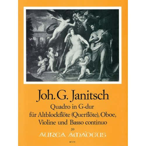 Janitsch J. G. - Quadro in G-Dur - Altblockflöte oder Querflöte, Oboe, Violine und Bc