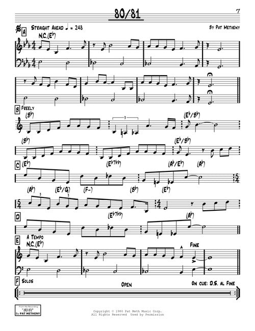 Das Pat Metheny Real Book - C-Instrumente