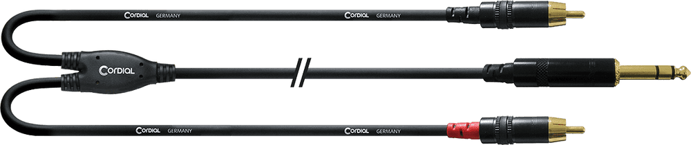 Cordial Y-Kabel Splitter Stereo-Klinke/2 RCA 3 M
