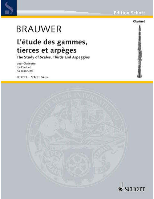 Brauwer - L'Études Des Gammes Tierces Et Èges - Clarinette