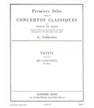 VIOTTI - SOLO N°1 DU CONCERTO N°2 (VIOLON / PIANO)