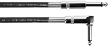 GUITAR CABLE 1.5 M JACK STRAIGHT/COILED