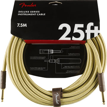 DELUXE INSTRUMENT CABLE STRAIGHT/STRAIGHT 25' TWEED