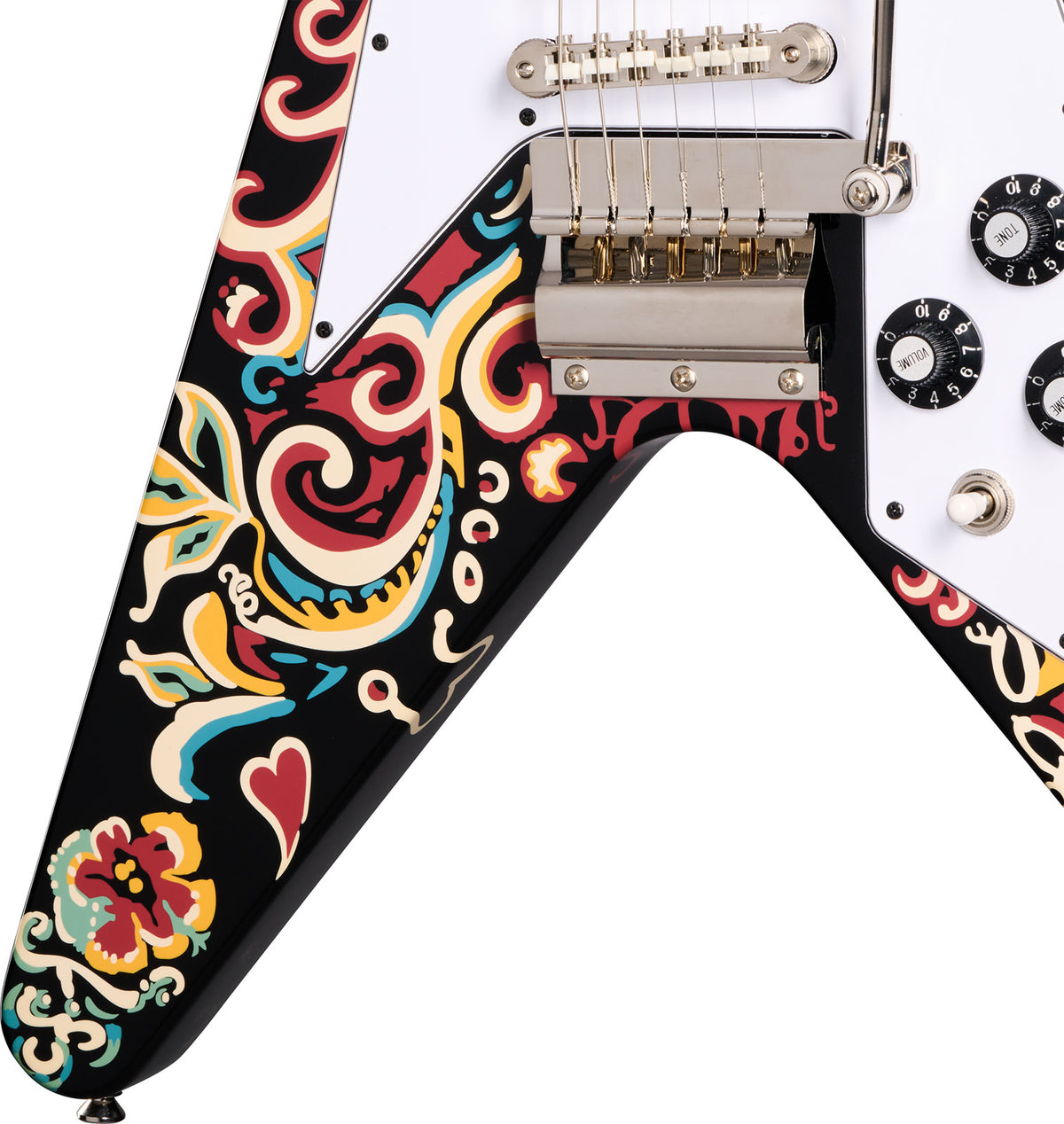 Flying V Signature Jimi Hendrix "Love Drops" Ebony W/Artwork
