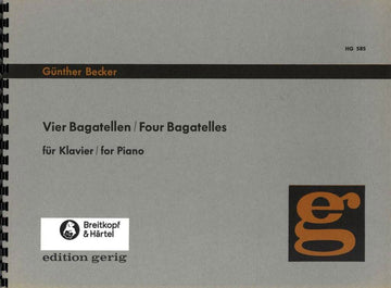 Becker Gunther - Vier Bagatellen - Piano