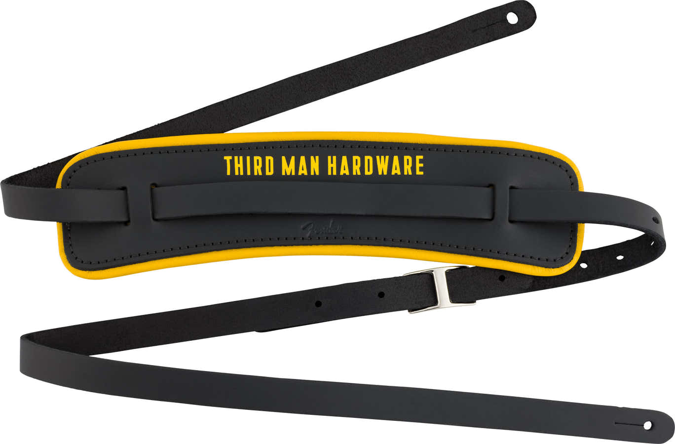 Fender x Third Man Hardware Ledergurt Schwarz/Gelb