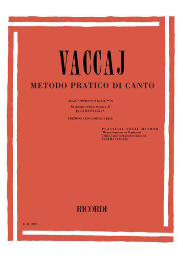 Vaccaj - Praktische Gesangsmethode (MS oder B) Mit CD