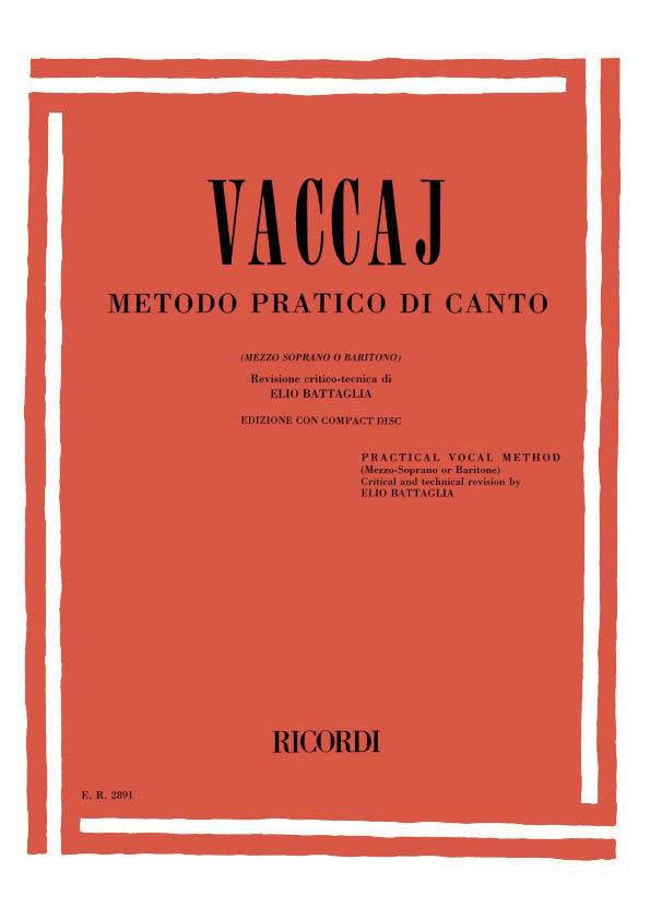 Vaccaj - Praktische Gesangsmethode (MS oder B) Mit CD