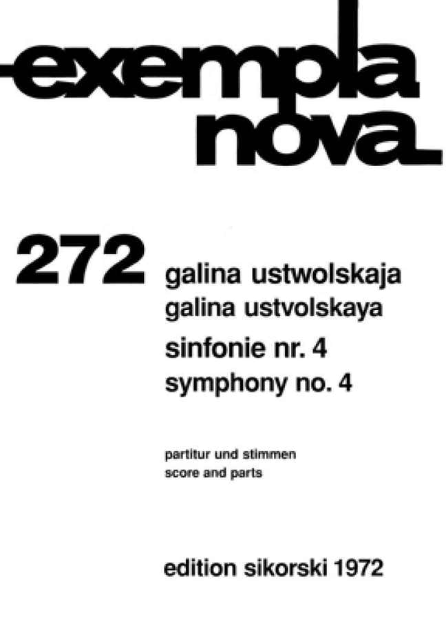 USTWOLSKAJA GALINA - SINFONIE N°4 - Partitur