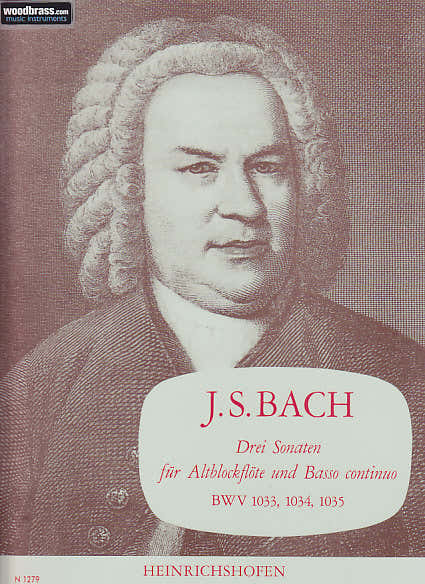 Bach J. S. - Drei Sonaten - Altblockflöte und BC