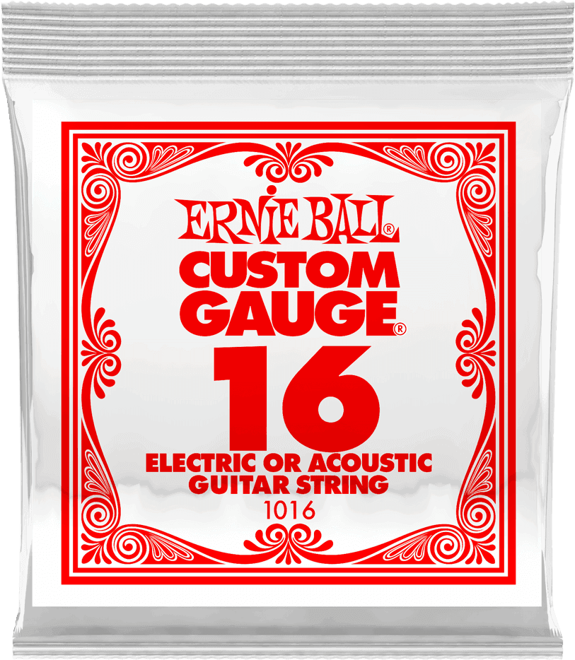 Ernie Ball .016 PLAIN STEEL ELECTRIC OR ACOUSTIC GUITAR STINGS