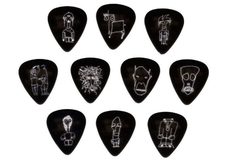 Joe Satriani schwarze Gitarrenplektren 10er-Pack hart