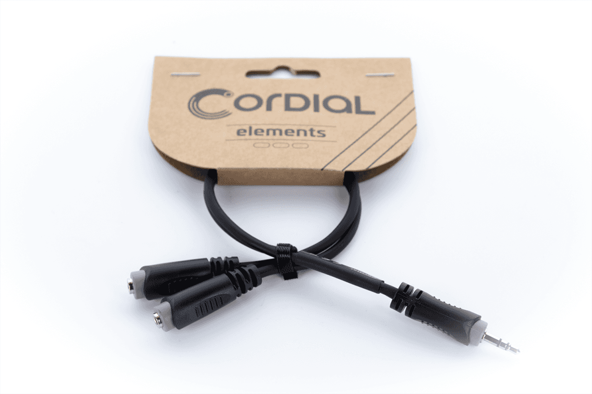 Y-Kabel Stereo-Mini-Klinke/2 Stereo-Mini-Klinkenbuchsen 30 CM