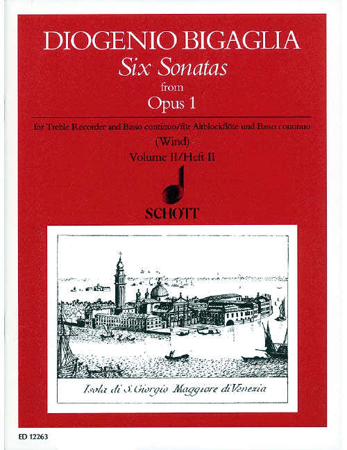 Bigaglia - Six Sonatas Op. 1 - Treble Flute A Bec et Basso Continuo