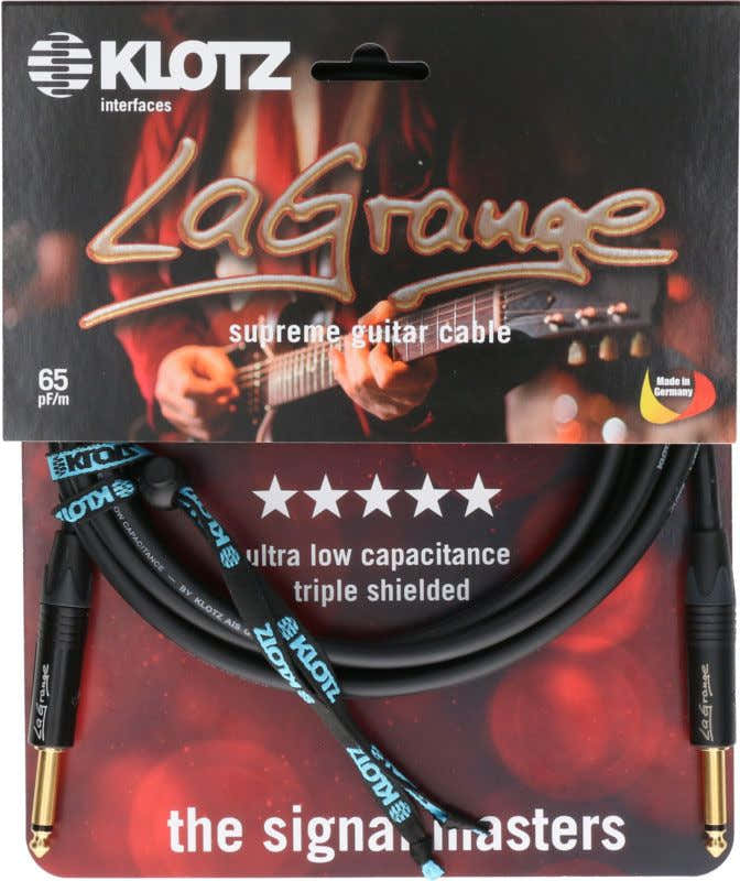 LA-grange Instrumentenkabel BK 4.5M Mono-Klinke - Mono-Klinke Goldkontakt
