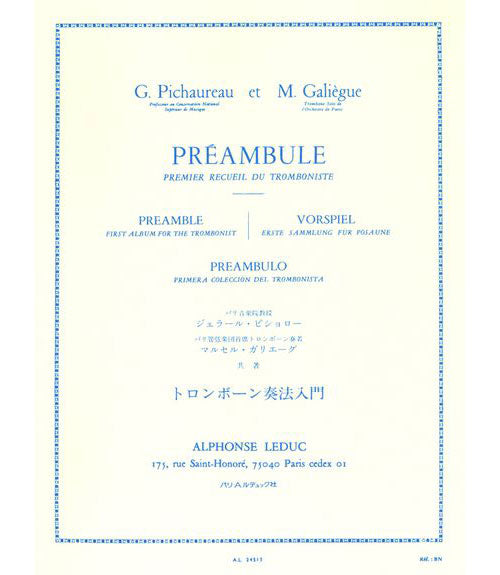 Leduc Galiegue & Pichaureau - Preambule - Trombone