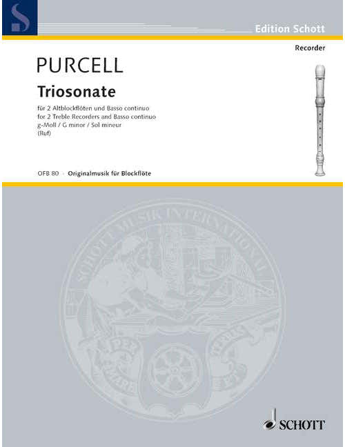 Purcell Daniel - Triosonate G-Moll - 2 Flutes A Bec Alto Basse Continue