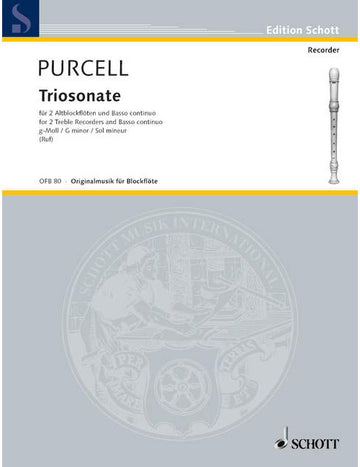 Purcell Daniel - Triosonate G-Moll - 2 Flutes A Bec Alto Basse Continue