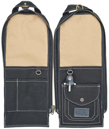 Modulares Stick-Case aus gewachstem Canvas - Schwarz