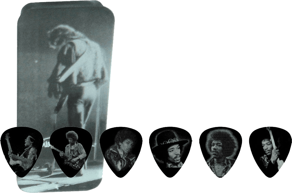 12 x Jimi Hendrix Silberporträt Mittel
