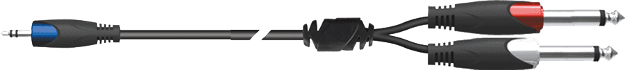 Quiklok SX303K STRIX CABLE MINIJACK STEREO 2 X JACK MONO 3 M