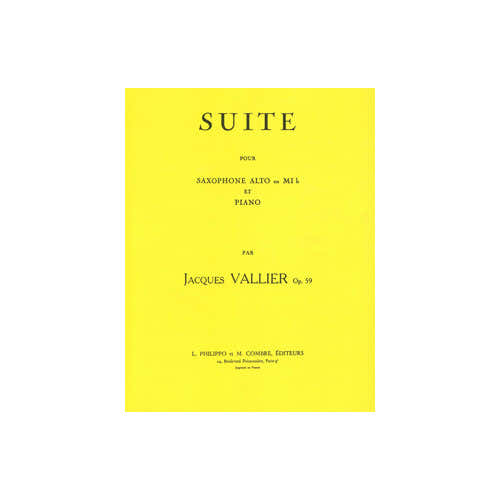 Vallier - Suite Op.59 - Saxophone et Piano
