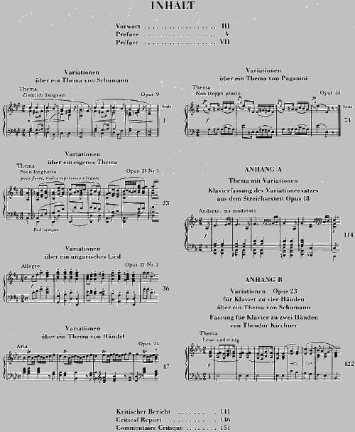 BRAHMS J. - VARIATIONS FOR PIANO