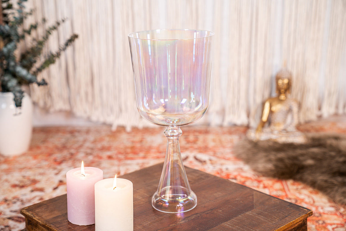 MEINL SONIC ENERGY CRYSTAL SINGING CHALICE 7" CLEAR CROWN CHAKRA