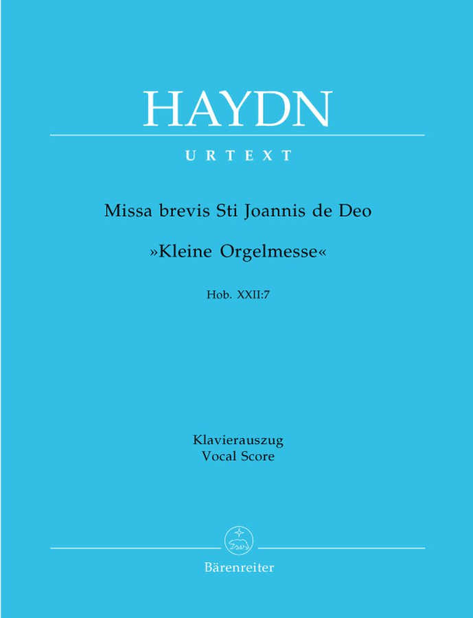 HAYDN J. - MISSA BREVIS ST JOANNIS DE DEO KLEINE ORGELMESSE HOB.XXII:7 - KLAVIERAUSZUG