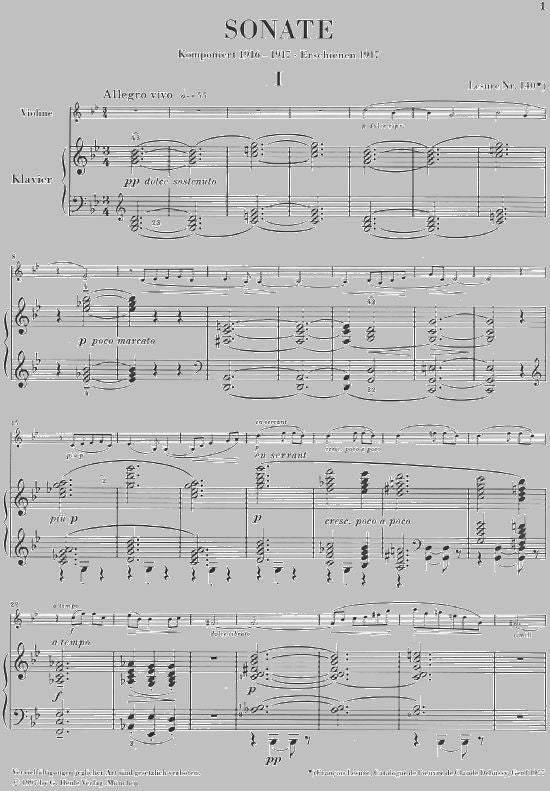 Debussy C. - Sonata For Violin And Piano