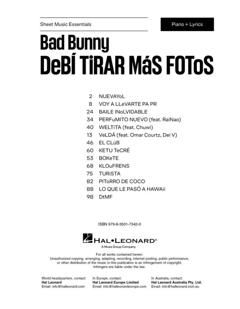 Bad Bunny - Debi Tirar Mas Fotos - PVG