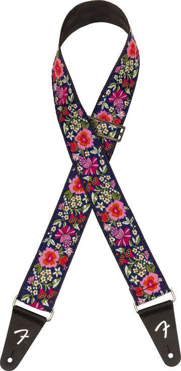 Mosaic Jacquard-Gurt Blau