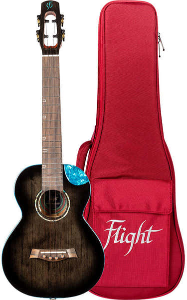 Flight Nighthawk Tenor Electro Ukulele - Black Stain -