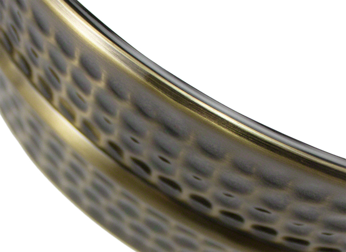 14X4 Gehämmerter Messingkessel Schwarzes Nickel (Messing)