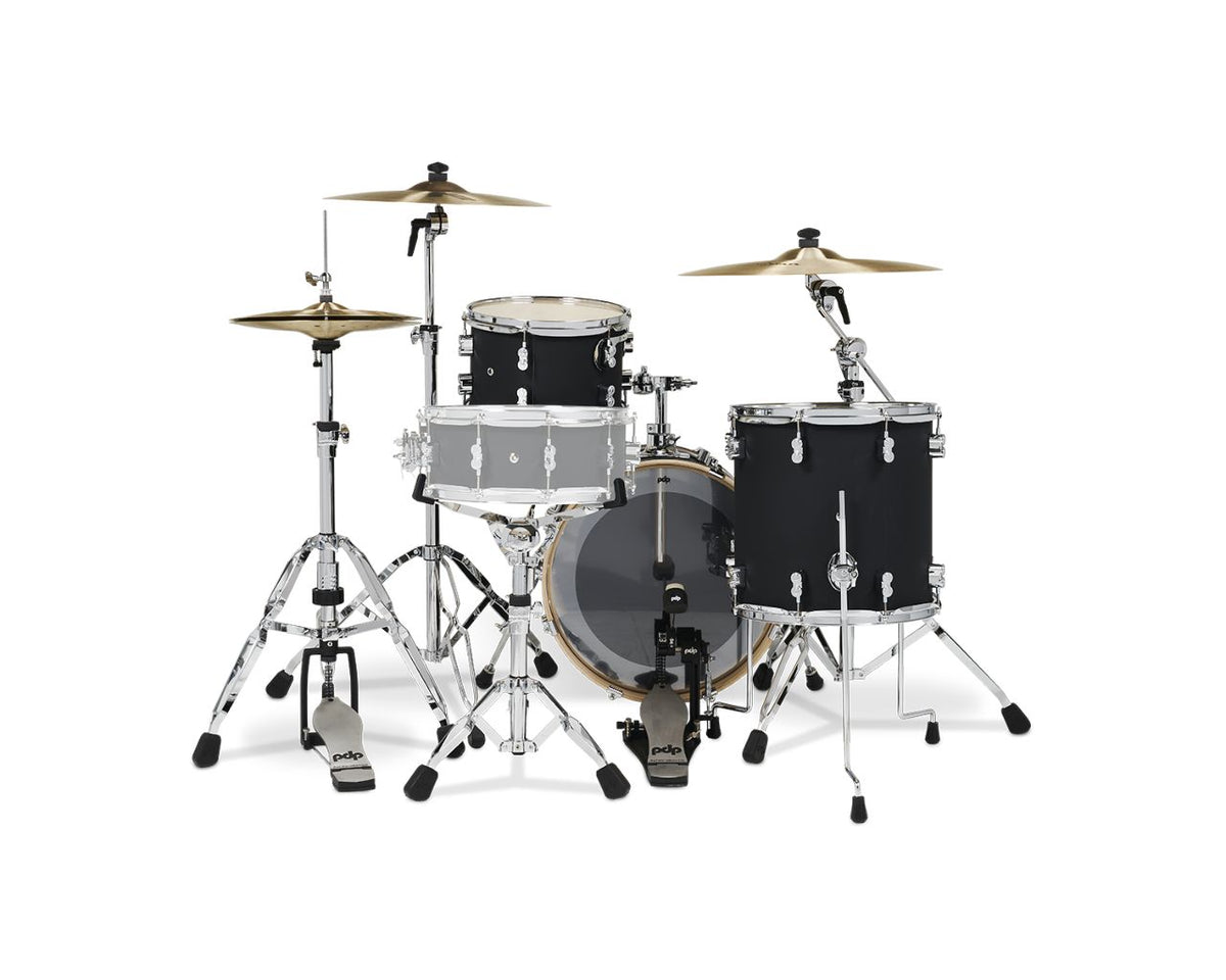 SHELL SET CONCEPT MAPLE FINISH PLY BOP KIT 18" SATIN BLACK PDCM18BPBK