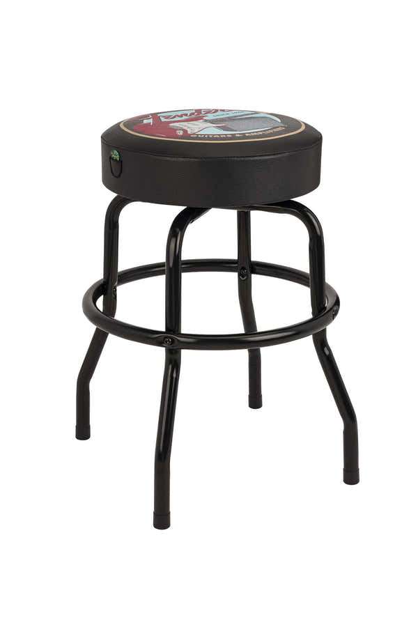 Guitars And Amps Pick Pouch Barstool Black-Black 24"