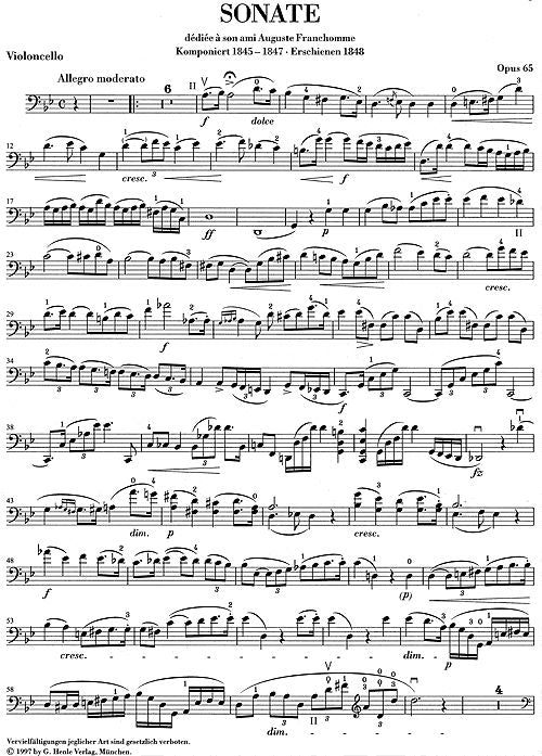 CHOPIN F. - SONATA FOR VIOLONCELLO AND PIANO G MINOR OP. 65