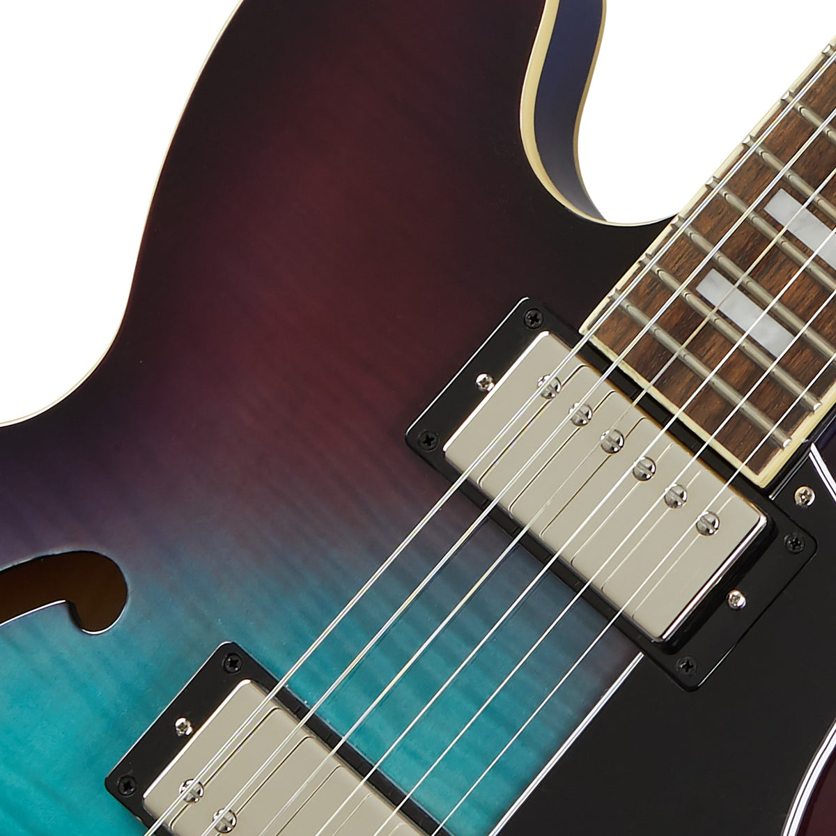 ES-335 Geflammt Blaubeer-Verlauf IBG