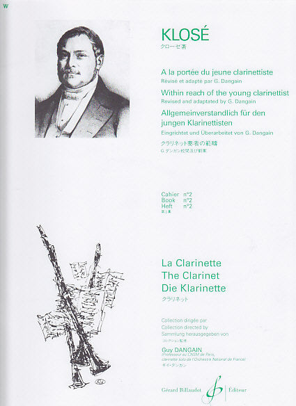 Billaudot Klose Hyacinte - A La Portee Du Jeune Clarinettiste Volume 2