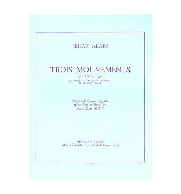 Alain Jehan - Trois Mouvements - Flûte / Orgue