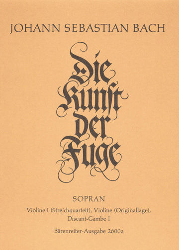 Bach J.S. Die Kunst Der Fuge Dessus De Viole 1