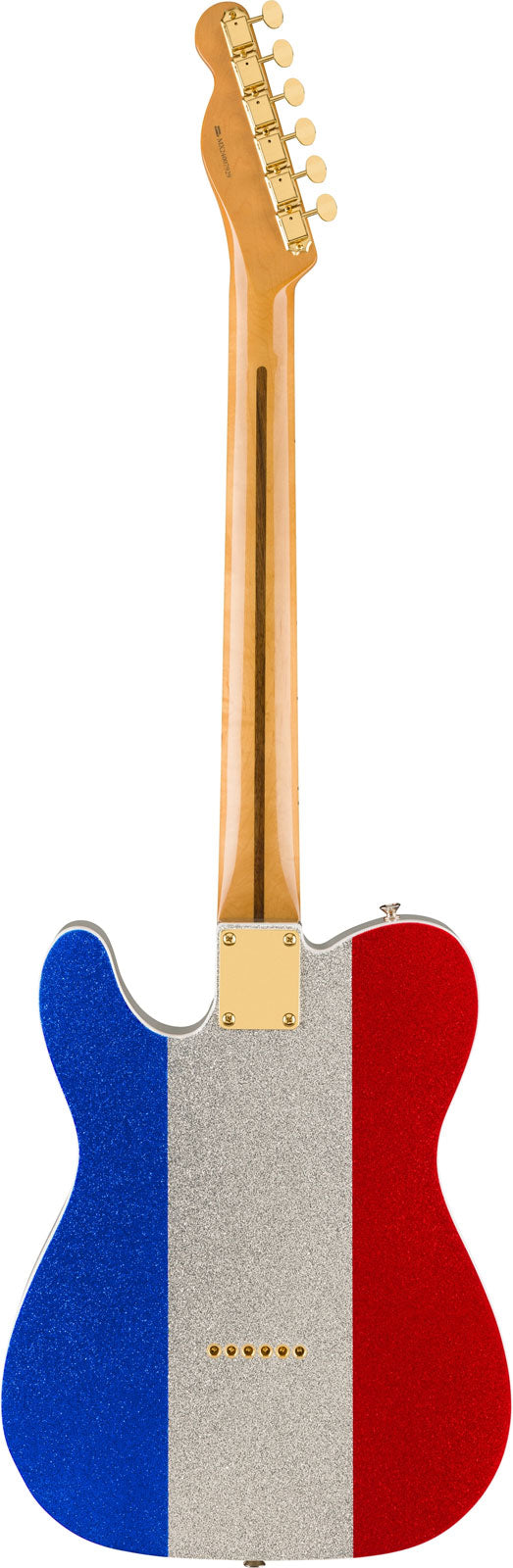 Telecaster Signature Buck Owens Mn Roter silberner blauer Glitzer
