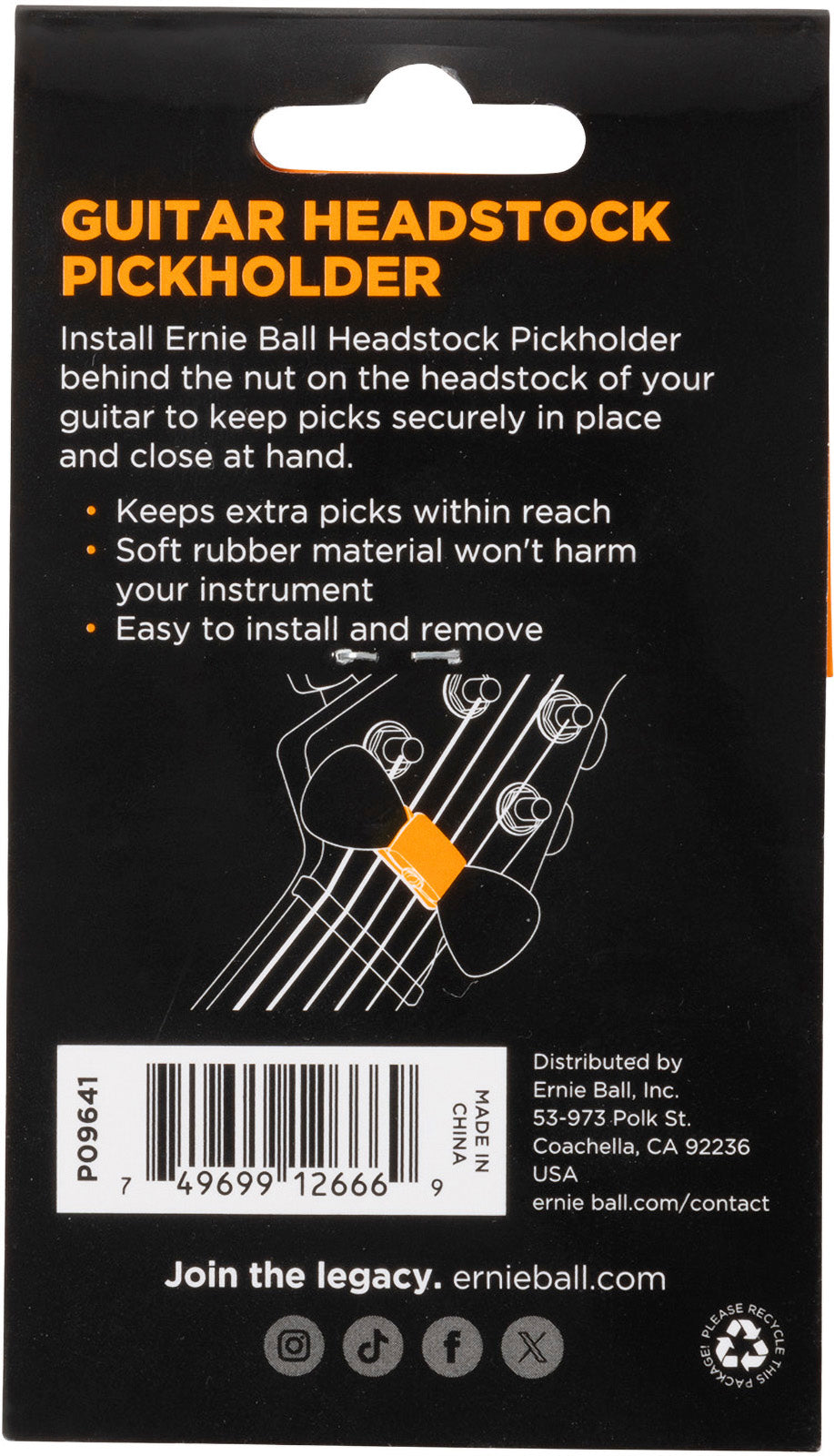 Plektrenhalter Für Gitarrenkopfplatte