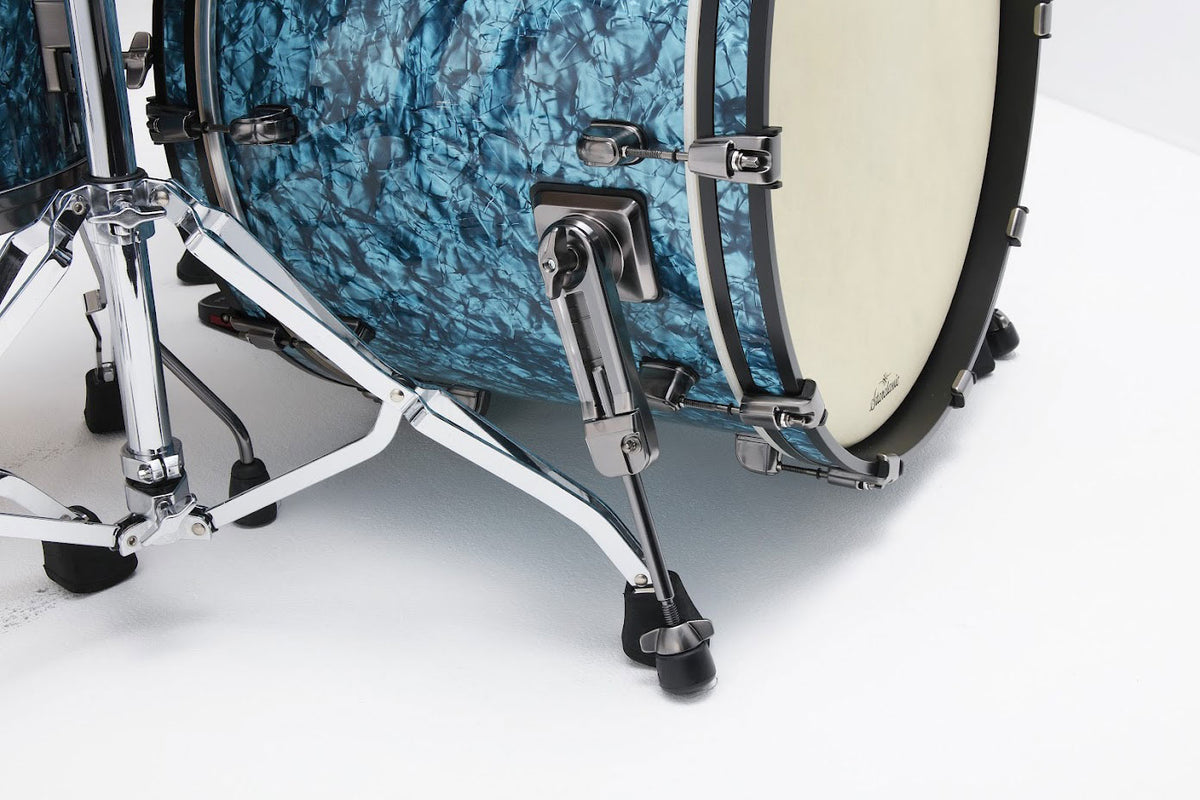 STARCLASSIC MAPLE STAGE 22 DRUM KIT SMOKED BLACK NICKEL SHELL HARDWARE TURQUOISE PEARL