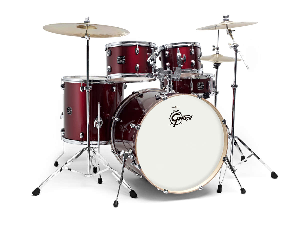 GE2-E825TK-WR - NEW ENERGY STAGE 22" WINE RED+ BECKEN PAISTE 101