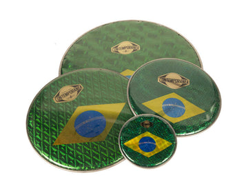 C-PEB04 - Prismatisches Fell 12'' - Brasilianische Flagge